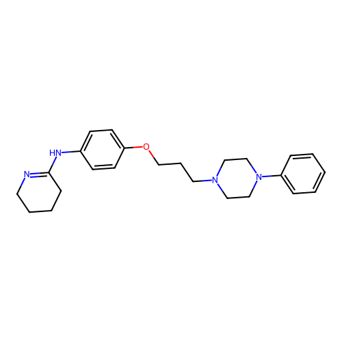 2-Pyridanamine, 3,4,5,6-tetrahydro-N-(4-(3-(4-phenyl-1-piperazinyl)propoxy)phenyl)- structure