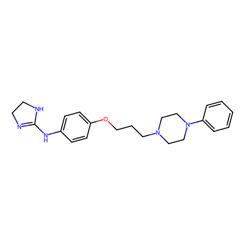 1H-Imidazol-2-amine, 4,5-dihydro-N-(4-(3-(4-phenyl-1-piperazinyl)propoxy)phenyl)- structure