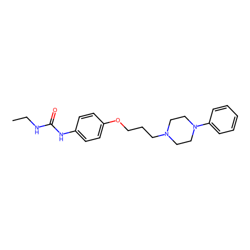 Urea, N-ethyl-N'-(4-(3-(4-phenyl-1-piperazinyl)propoxy)phenyl)- structure