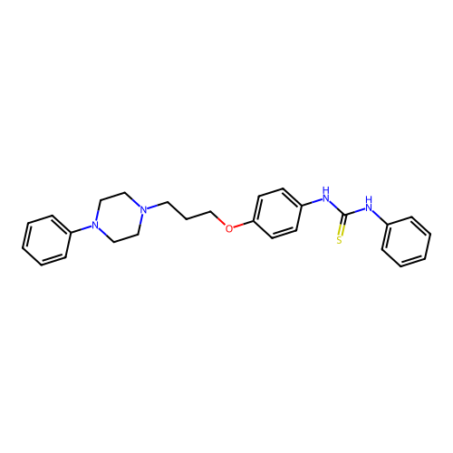 Thiourea, N-phenyl-N'-(4-(3-(4-phenyl-1-piperazinyl)propoxy)phenyl)- structure