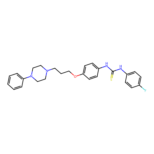 Thiourea, N-(4-fluorophenyl)-N'-(4-(3-(4-phenyl-1-piperazinyl)propoxy)phenyl)- structure