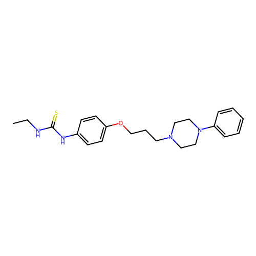Thiourea, N-ethyl-N'-(4-(3-(4-phenyl-1-piperazinyl)propoxy)phenyl)- structure