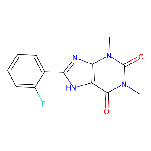 1,3-Dimethyl-8-(2-fluorophenyl)xanthine structure