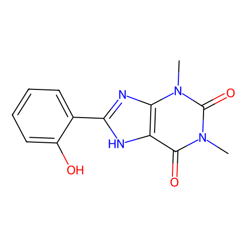 8-(2-Hydroxy-phenyl)-1,3-dimethyl-3,7-dihydro-purine-2,6-dione structure