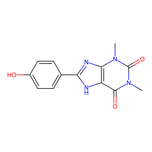 8-(4-Hydroxyphenyl)theophylline structure