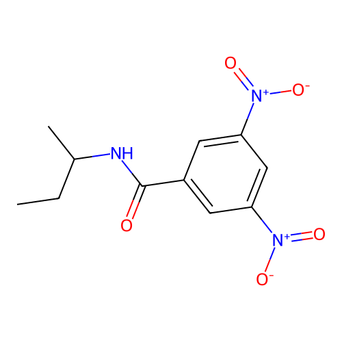 N-(butan-2-yl)-3,5-dinitrobenzamide structure