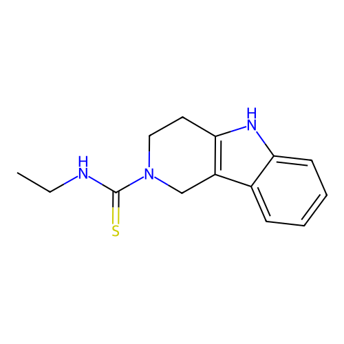 N-ethyl-3,4-dihydro-1H-pyrido[4,3-b]indole-2(5H)-carbothioamide structure