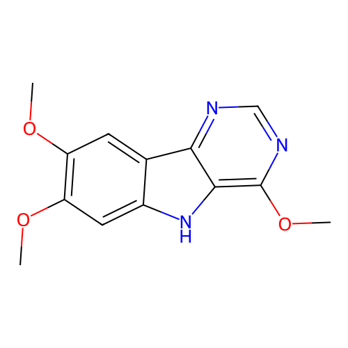 4,7,8-trimethoxy-5H-pyrimido[5,4-b]indole structure