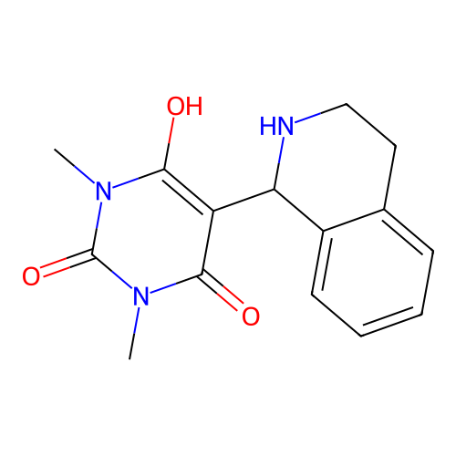6-hydroxy-1,3-dimethyl-5-(1,2,3,4-tetrahydroisoquinolin-1-yl)pyrimidine-2,4(1H,3H)-dione structure