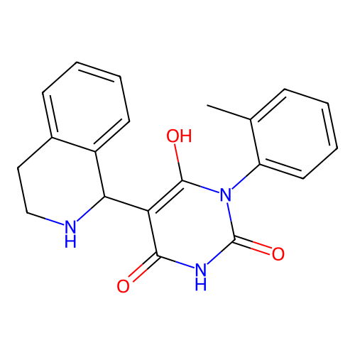 6-hydroxy-5-(1,2,3,4-tetrahydroisoquinolin-1-yl)-3-(o-tolyl)pyrimidine-2,4(1H,3H)-dione structure