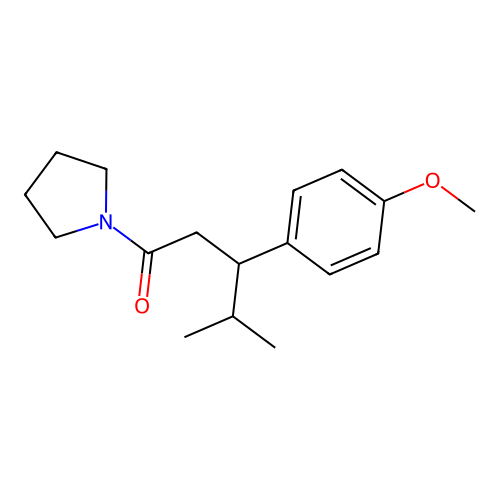 3-(4-Methoxyphenyl)-4-methyl-1-(pyrrolidin-1-YL)pentan-1-one structure