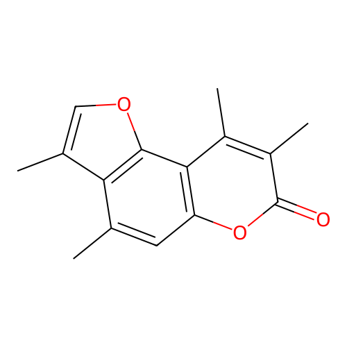 3,4,8,9-tetramethyl-7H-furo[2,3-f]chromen-7-one structure