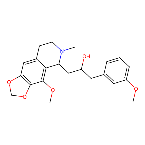 1-(4-methoxy-6-methyl-5,6,7,8-tetrahydro-[1,3]dioxolo[4,5-g]isoquinolin-5-yl)-3-(3-methoxyphenyl)propan-2-ol structure