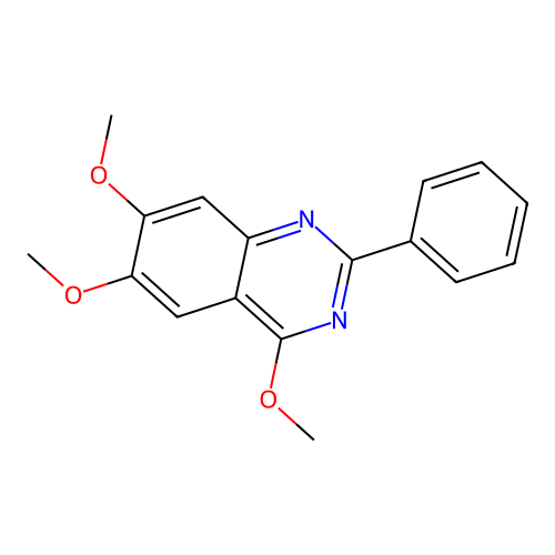 4,6,7-Trimethoxy-2-phenylquinazoline structure