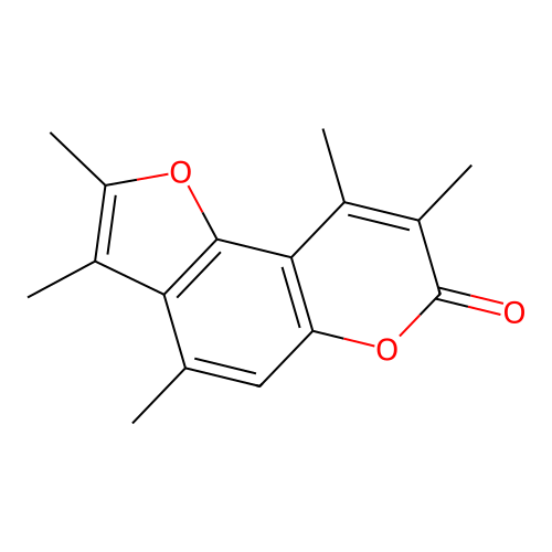 2,3,4,8,9-pentamethyl-7H-furo[2,3-f]chromen-7-one structure