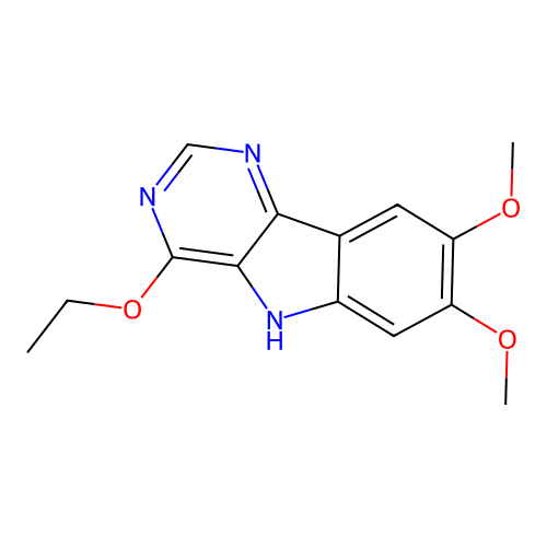 4-ethoxy-7,8-dimethoxy-5H-pyrimido[5,4-b]indole structure