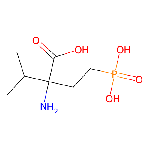 2-Amino-2-isopropyl-4-phosphonobutanoic acid structure