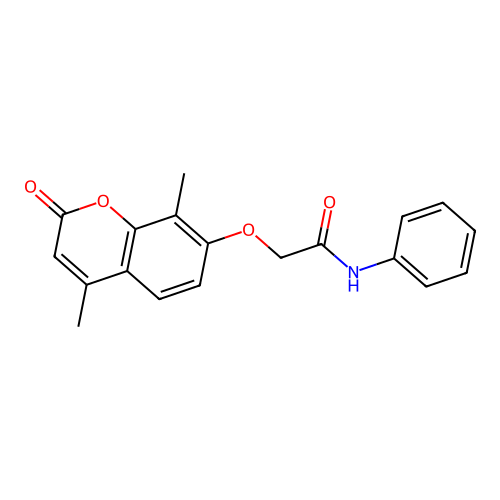 2-((4,8-dimethyl-2-oxo-2H-chromen-7-yl)oxy)-N-phenylacetamide structure