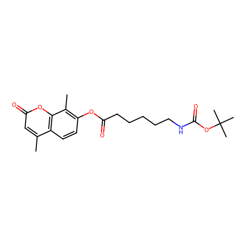 4,8-dimethyl-2-oxo-2H-chromen-7-yl 6-((tert-butoxycarbonyl)amino)hexanoate structure