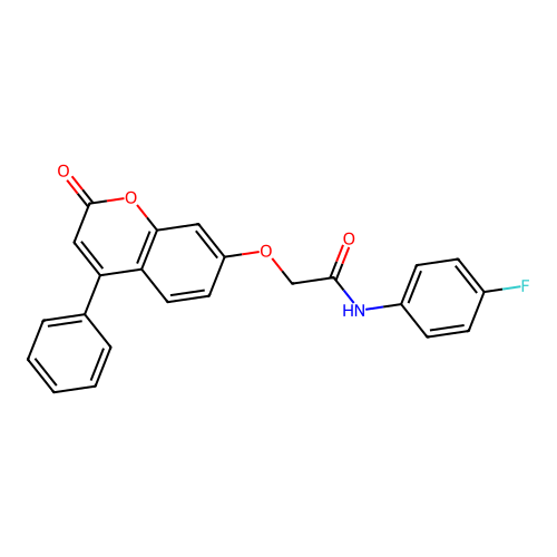 N-(4-fluorophenyl)-2-((2-oxo-4-phenyl-2H-chromen-7-yl)oxy)acetamide structure