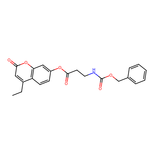 4-ethyl-2-oxo-2H-chromen-7-yl 3-(((benzyloxy)carbonyl)amino)propanoate structure