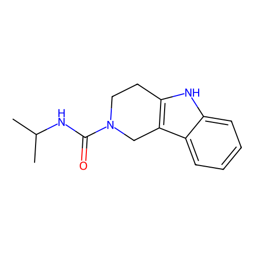 N-isopropyl-3,4-dihydro-1H-pyrido[4,3-b]indole-2(5H)-carboxamide structure
