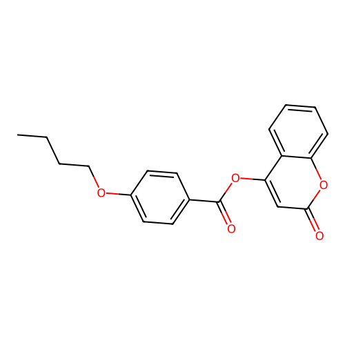 (2-Oxochromen-4-yl) 4-butoxybenzoate structure