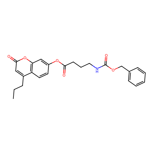 2-oxo-4-propyl-2H-chromen-7-yl 4-(((benzyloxy)carbonyl)amino)butanoate structure
