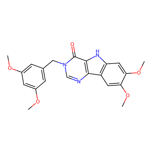 3-(3,5-dimethoxybenzyl)-7,8-dimethoxy-3H-pyrimido[5,4-b]indol-4(5H)-one structure
