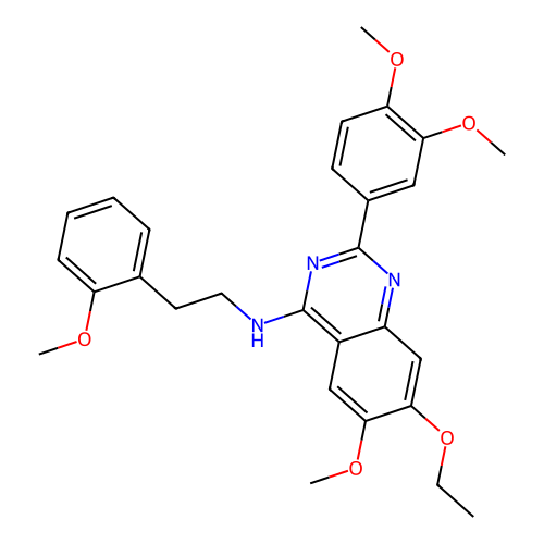 2-(3,4-dimethoxyphenyl)-7-ethoxy-6-methoxy-N-[2-(2-methoxyphenyl)ethyl]quinazolin-4-amine structure