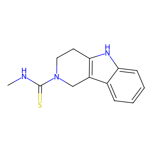 N-methyl-3,4-dihydro-1H-pyrido[4,3-b]indole-2(5H)-carbothioamide structure