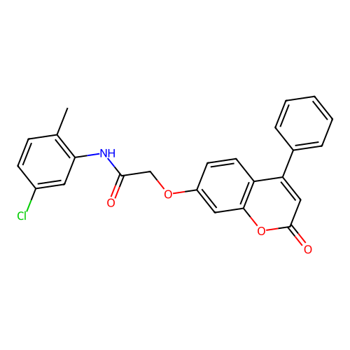 N-(5-chloro-2-methylphenyl)-2-((2-oxo-4-phenyl-2H-chromen-7-yl)oxy)acetamide structure