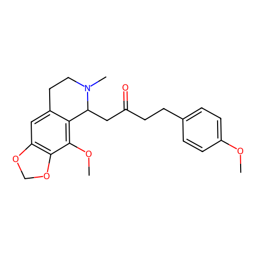 1-(4-methoxy-6-methyl-5,6,7,8-tetrahydro-[1,3]dioxolo[4,5-g]isoquinolin-5-yl)-4-(4-methoxyphenyl)butan-2-one structure