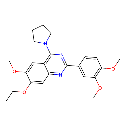 2-(3,4-Dimethoxyphenyl)-7-ethoxy-6-methoxy-4-(pyrrolidin-1-YL)quinazoline structure