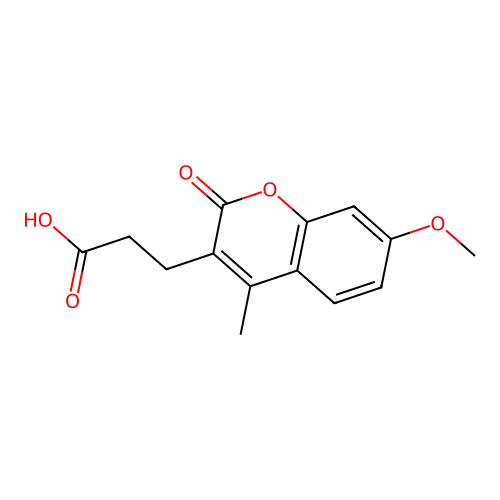 3-(7-methoxy-4-methyl-2-oxo-2H-chromen-3-yl)propanoic acid structure