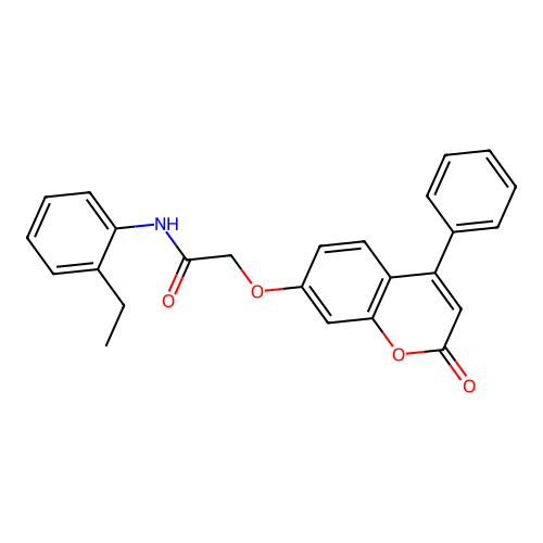 N-(2-ethylphenyl)-2-((2-oxo-4-phenyl-2H-chromen-7-yl)oxy)acetamide structure