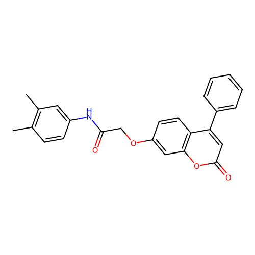 N-(3,4-dimethylphenyl)-2-((2-oxo-4-phenyl-2H-chromen-7-yl)oxy)acetamide structure