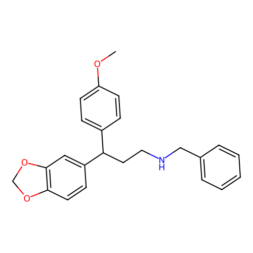 3-(1,3-benzodioxol-5-yl)-N-benzyl-3-(4-methoxyphenyl)propan-1-amine structure