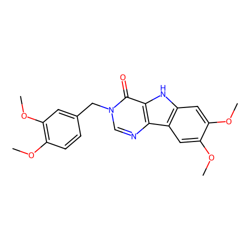 3-(3,4-dimethoxybenzyl)-7,8-dimethoxy-3H-pyrimido[5,4-b]indol-4(5H)-one structure