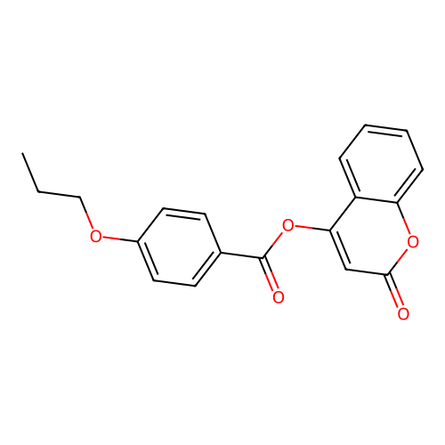2-oxo-2H-chromen-4-yl 4-propoxybenzoate structure