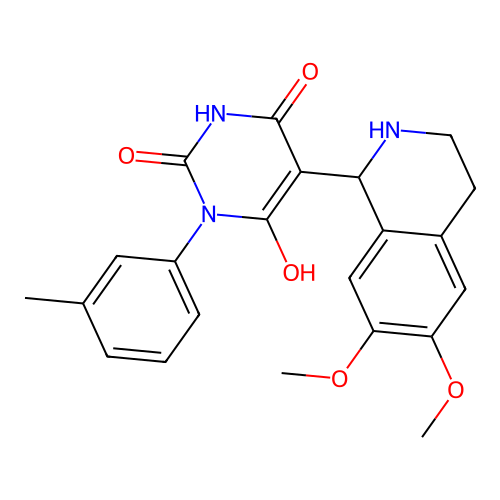5-(6,7-dimethoxy-1,2,3,4-tetrahydroisoquinolin-1-yl)-6-hydroxy-3-(m-tolyl)pyrimidine-2,4(1H,3H)-dione structure