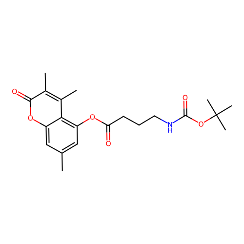 3,4,7-trimethyl-2-oxo-2H-chromen-5-yl 4-[(tert-butoxycarbonyl)amino]butanoate structure