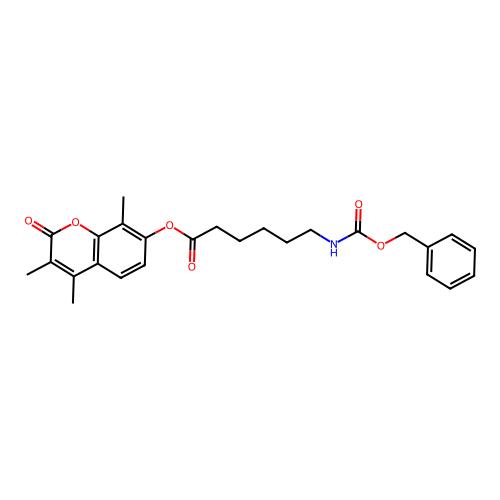 3,4,8-trimethyl-2-oxo-2H-chromen-7-yl 6-{[(benzyloxy)carbonyl]amino}hexanoate structure