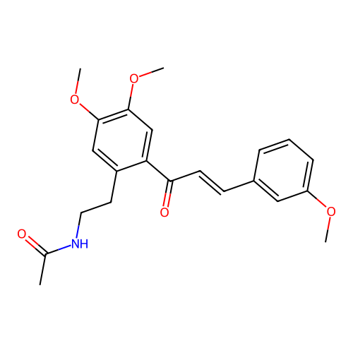 (E)-N-(4,5-dimethoxy-2-(3-(3-methoxyphenyl)acryloyl)phenethyl)acetamide structure