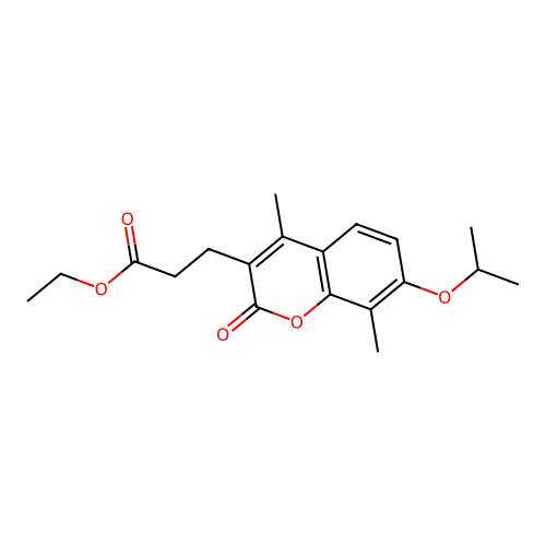 ethyl 3-(7-isopropoxy-4,8-dimethyl-2-oxo-2H-chromen-3-yl)propanoate structure