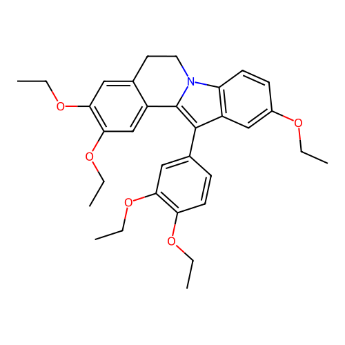 12-(3,4-Diethoxyphenyl)-2,3,10-triethoxy-5,6-dihydroindolo[2,1-a]isoquinoline structure