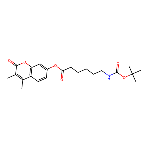 3,4-dimethyl-2-oxo-2H-chromen-7-yl 6-[(tert-butoxycarbonyl)amino]hexanoate structure
