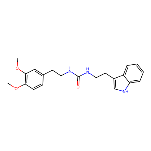 1-[2-(3,4-dimethoxyphenyl)ethyl]-3-[2-(1H-indol-3-yl)ethyl]urea structure