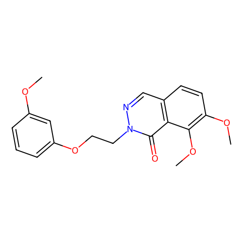 7,8-dimethoxy-2-(2-(3-methoxyphenoxy)ethyl)phthalazin-1(2H)-one structure