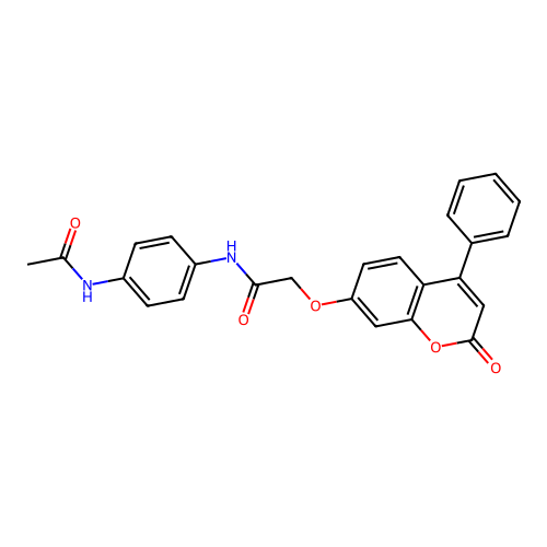 N-(4-acetamidophenyl)-2-((2-oxo-4-phenyl-2H-chromen-7-yl)oxy)acetamide structure